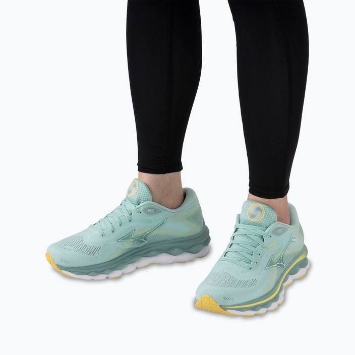 Women's running shoes Mizuno Wave Sky 7 eggshell blue/white/sunshine 3