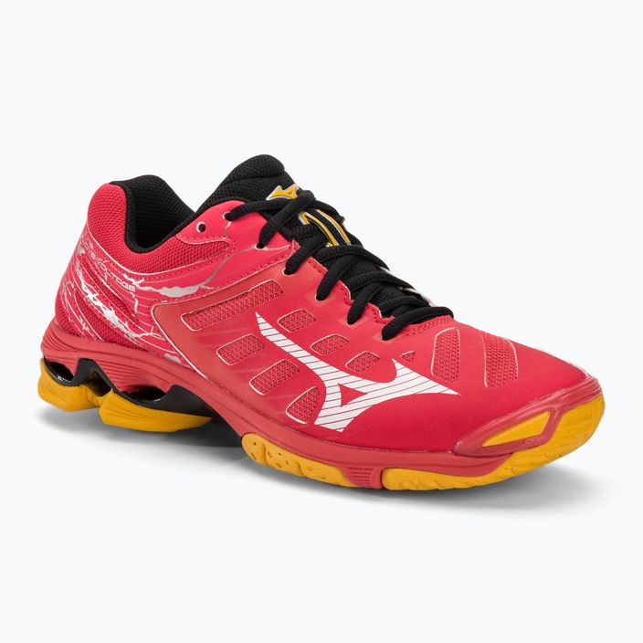 Men's volleyball shoes Mizuno Wave Voltage radiant red/white/carrot curl