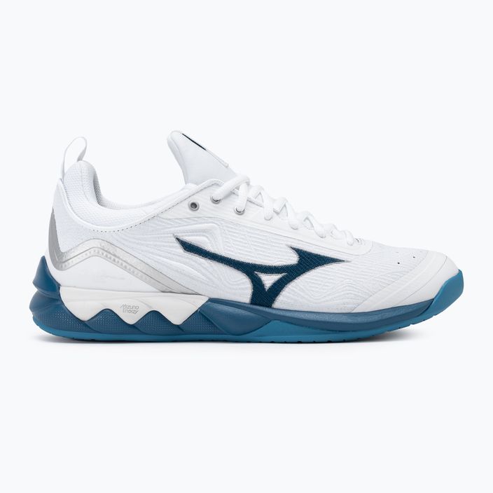 Men's volleyball shoes Mizuno Wave Luminous 2 white/sailor blue/silver 2