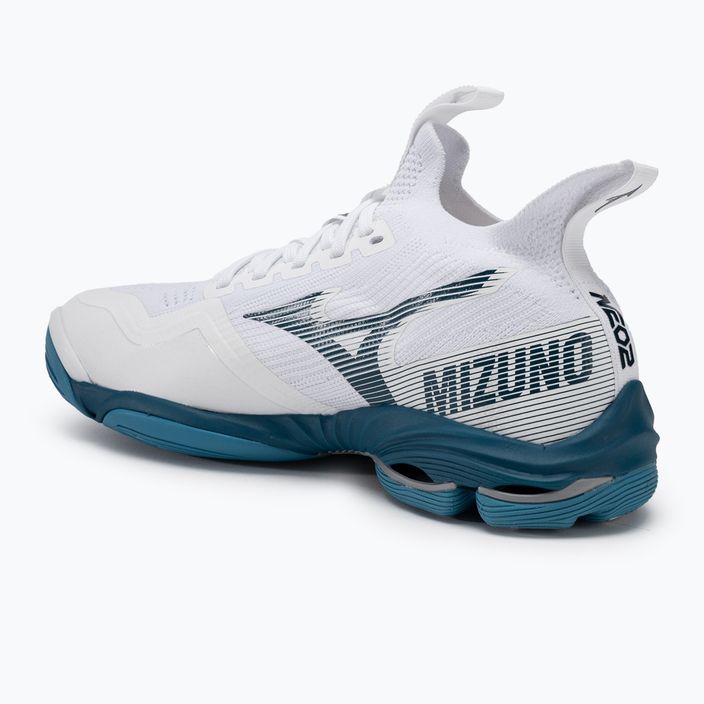 Men's volleyball shoes Mizuno Wave Lightning Neo2 white/sailor blue/silver 3