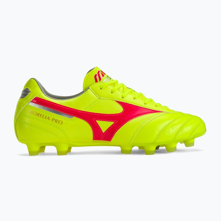 Mizuno Morelia II Pro MD safety yellow/fiery coral 2/galaxy silver men's football boots 2