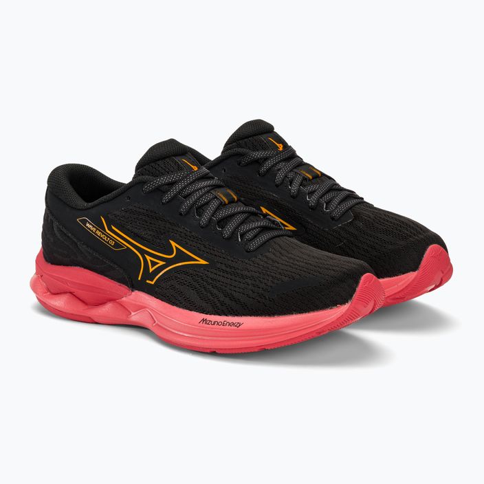 Women's running shoes Mizuno Wave Revolt 3 black/carrot curl/dubarry 4