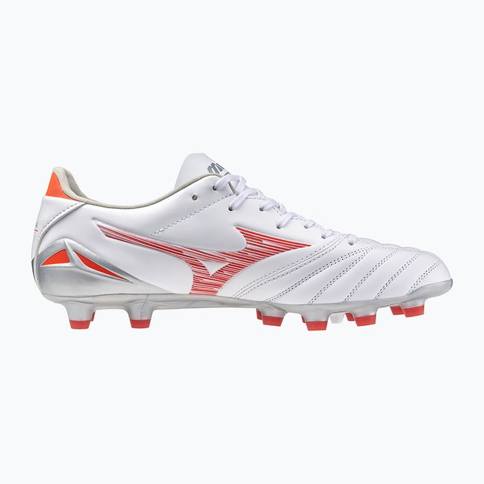 Men's Mizuno Morelia Neo IV Pro MD football boots white/ radiant red/ hot coral 2