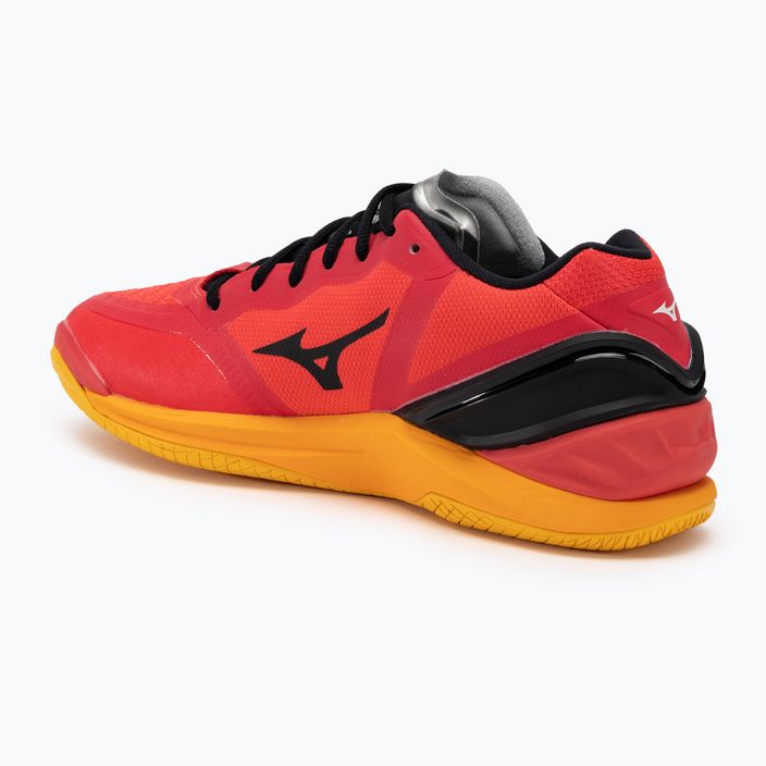 Men's handball shoes Mizuno Wave Stealth Neo radiant red/white/carrot curl 3