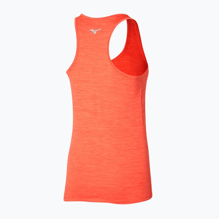 Women's running tank top Mizuno Impulse Core Tank nasturtium 2