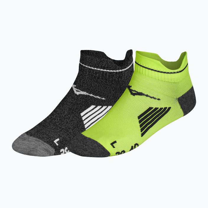 Mizuno Active Training Mid socks 2 pairs lime/black