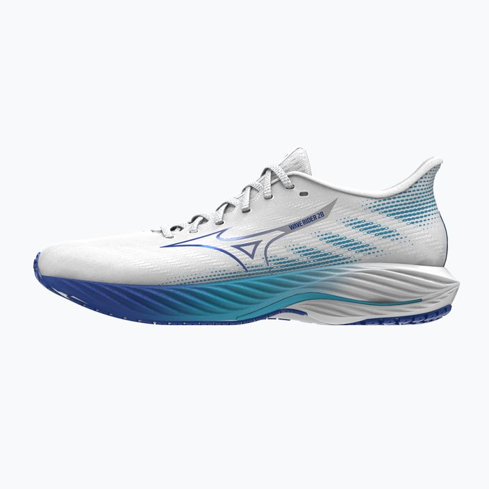 Women's running shoes Mizuno Wave Rider 28 white/mugen blue/river blue 8