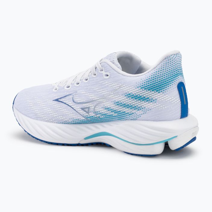 Women's running shoes Mizuno Wave Rider 28 white/mugen blue/river blue 3