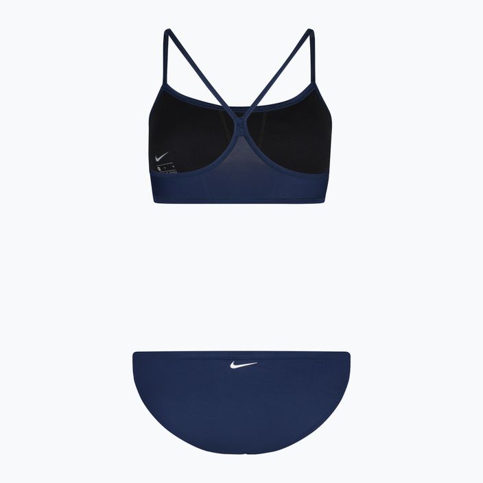 Women's two-piece swimsuit Nike Essential Sports Bikini navy blue NESSA211-440 2