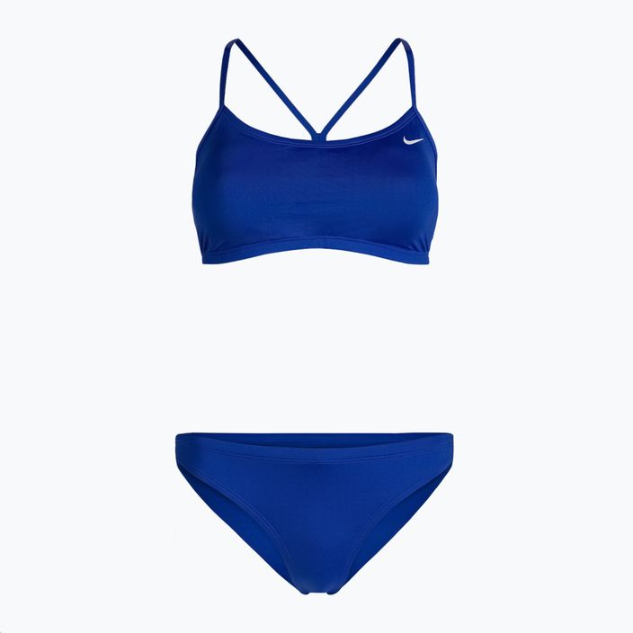 Women's two-piece swimsuit Nike Essential Sports Bikini blue NESSA211