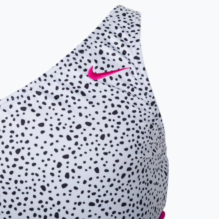 Nike Water Dots Asymmetrical children's two-piece swimsuit white and black NESSC725-001 3