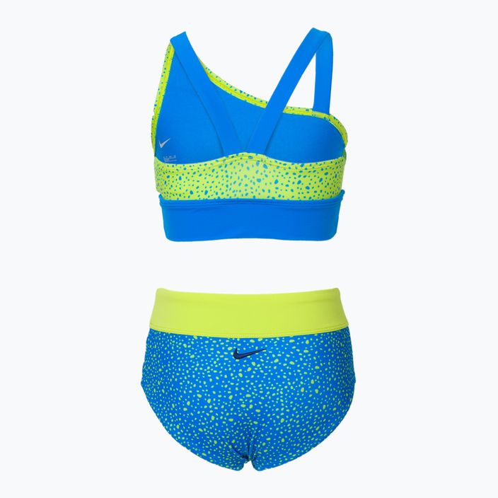 Children's two-piece swimsuit Nike Water Dots Asymmetrical blue NESSC725-458 2