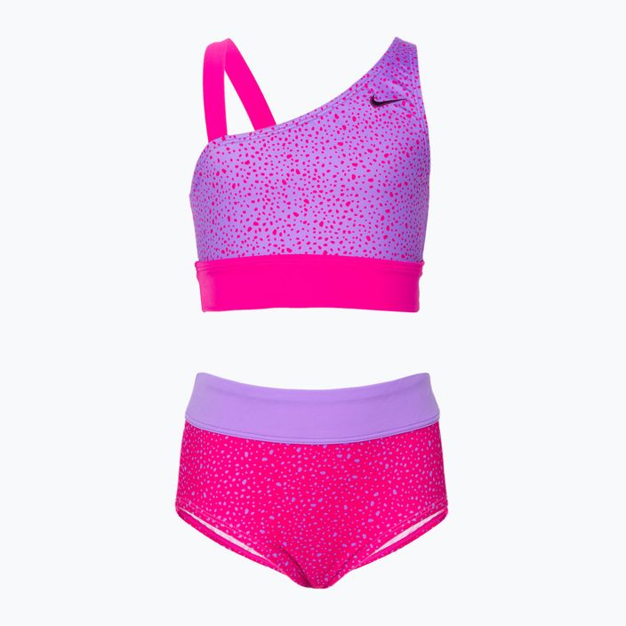 Children's two-piece swimsuit Nike Water Dots Asymmetrical pink NESSC725-672