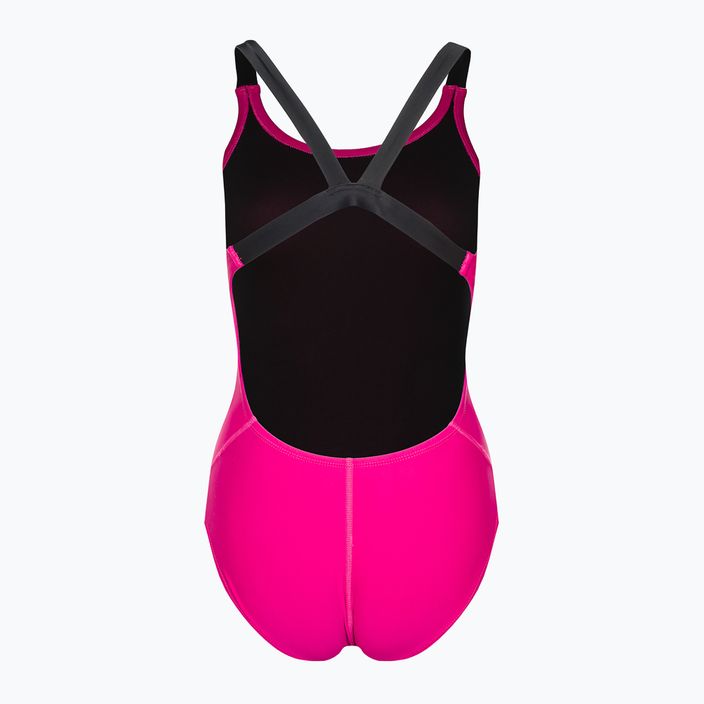 Women's one-piece swimsuit Nike Logo Tape Fastback pink NESSB130-672 2