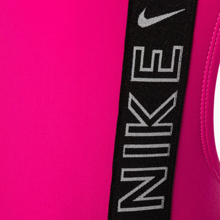 Women's one-piece swimsuit Nike Logo Tape Fastback pink NESSB130-672 9