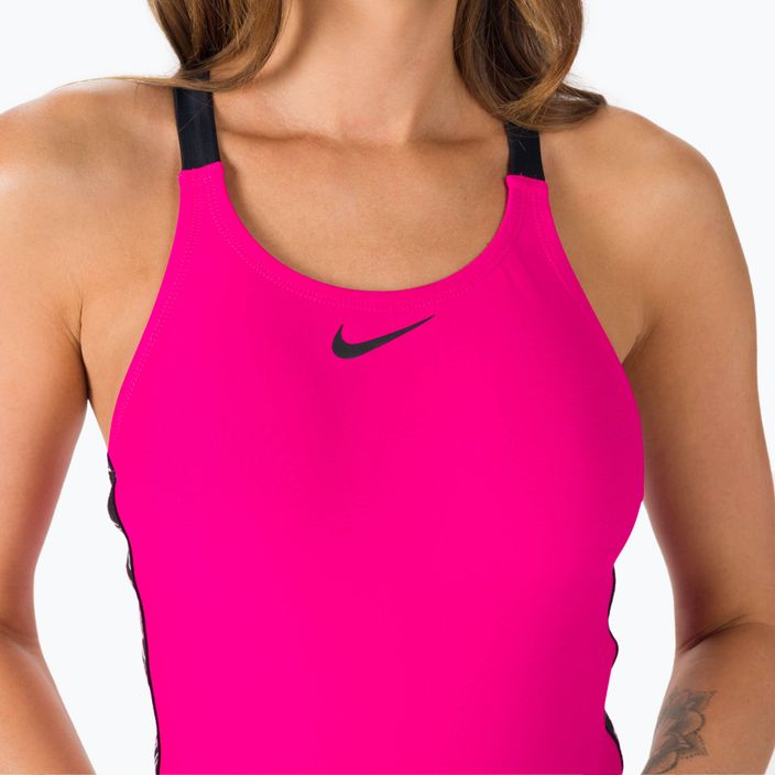 Women's one-piece swimsuit Nike Logo Tape Fastback pink NESSB130-672 6