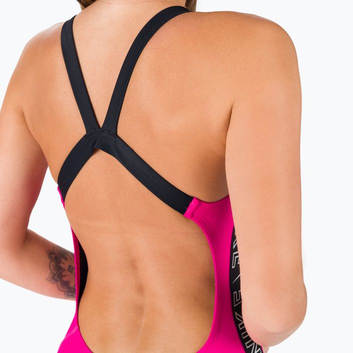 Women's one-piece swimsuit Nike Logo Tape Fastback pink NESSB130-672 8