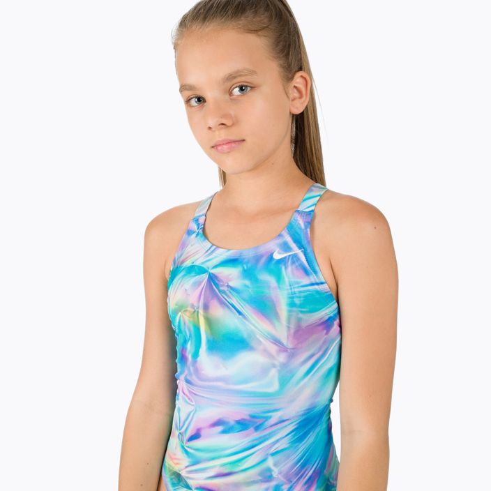 Nike Multiple Print Fastback Children's One-Piece Swimsuit Colour NESSC755-969 7