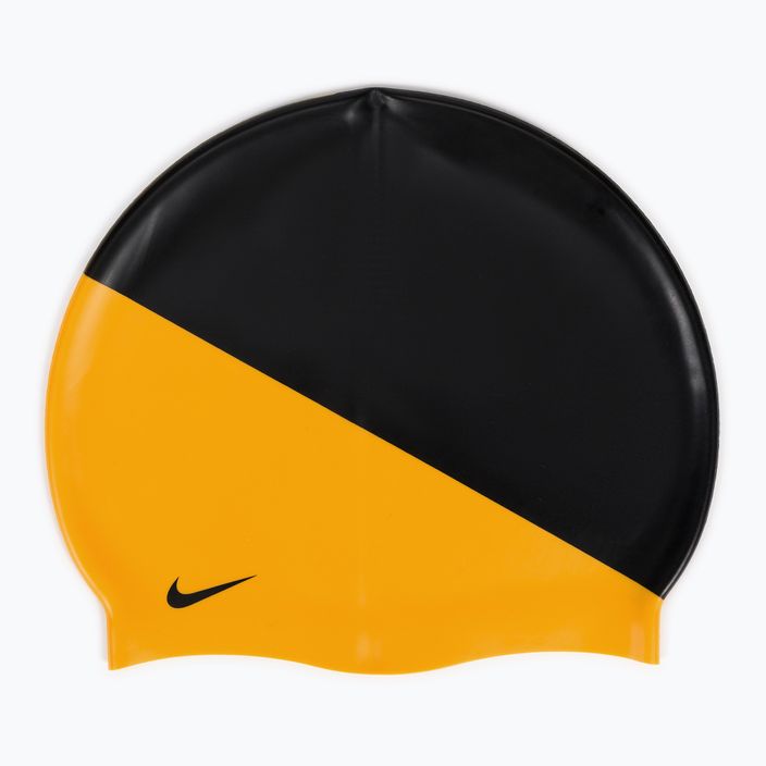 Nike JDI Slogan swimming cap black and yellow NESS9164-704 2