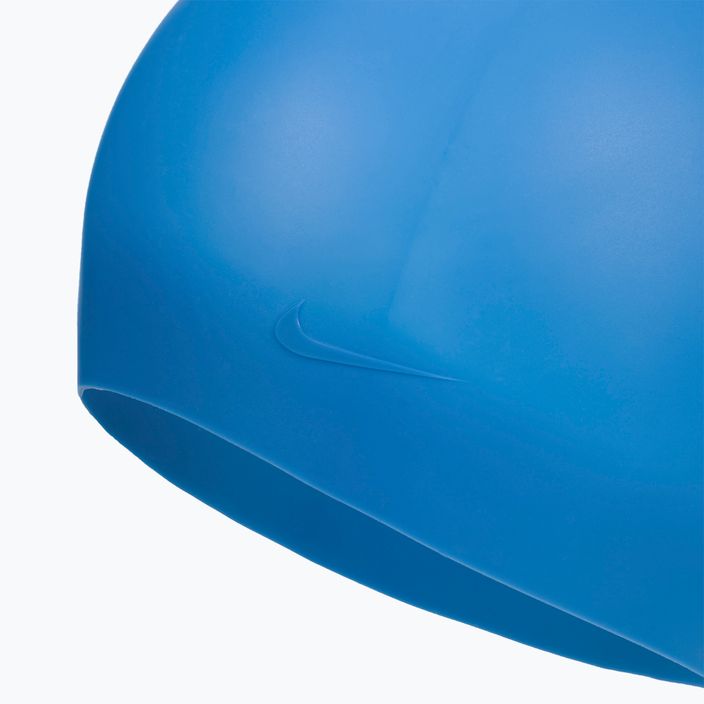 Nike Silicone Long Hair swimming cap blue NESSA198-460 2