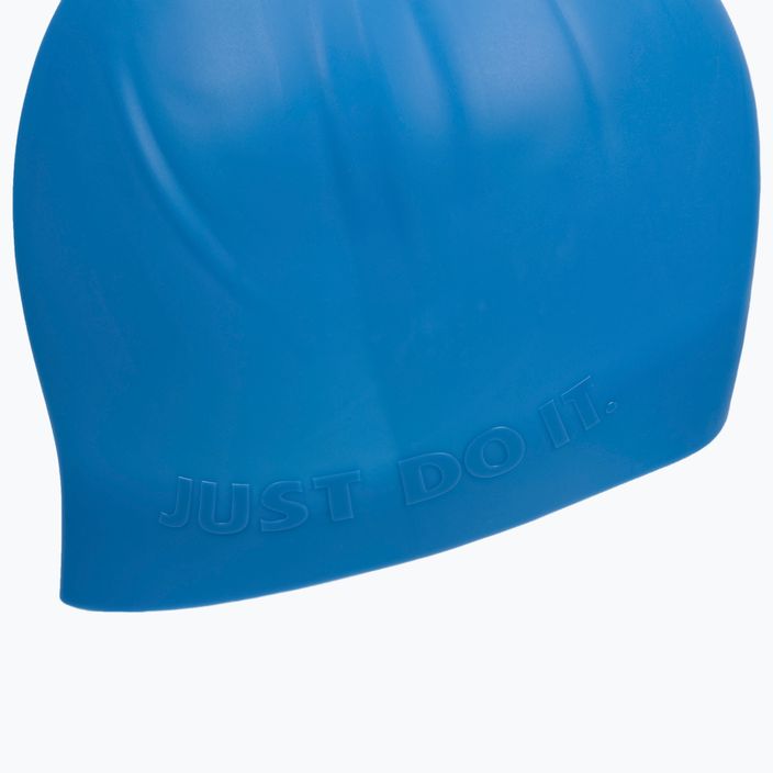 Nike Silicone Long Hair swimming cap blue NESSA198-460 3