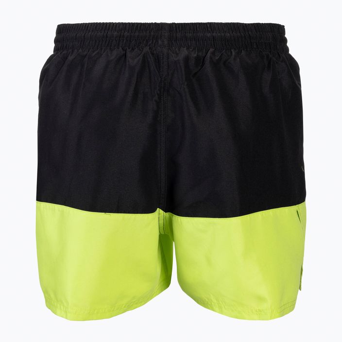 Men's Nike Split 5" Volley swim shorts black and green NESSB451-312 3