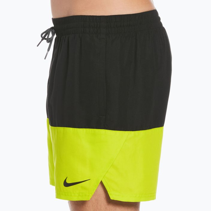 Men's Nike Split 5" Volley swim shorts black and green NESSB451-312 7