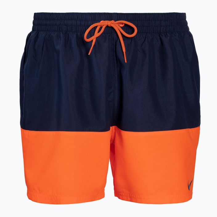 Men's Nike Split 5" Volley swim shorts navy blue and orange NESSB451-822