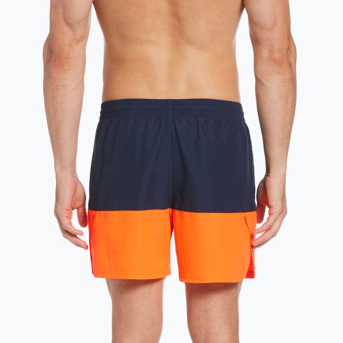 Men's Nike Split 5" Volley swim shorts navy blue and orange NESSB451-822 7