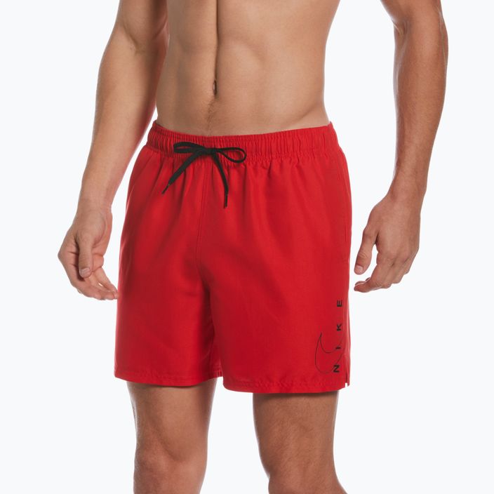 Men's Nike Swoosh Break 5" Volley swim shorts red NESSC601-614 3