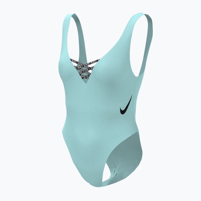 Nike Sneakerkini U-Back women's one-piece swimsuit light blue NESSC254-437 5