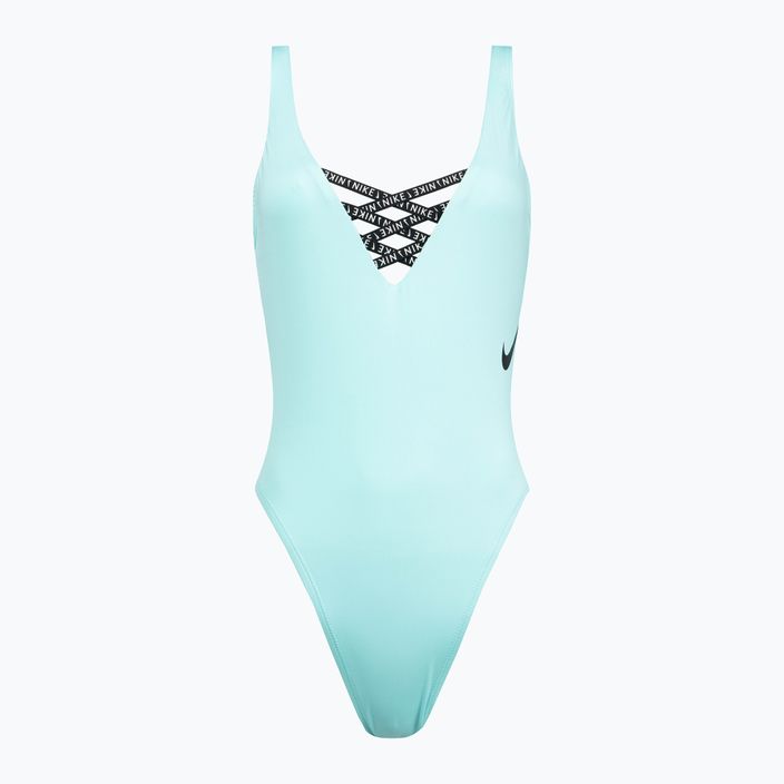 Nike Sneakerkini U-Back women's one-piece swimsuit light blue NESSC254-437