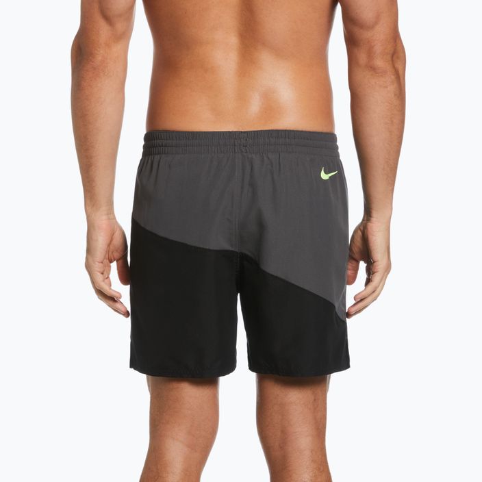Men's Nike Block Swoosh 5" Volley swim shorts black NESSC492-001 4