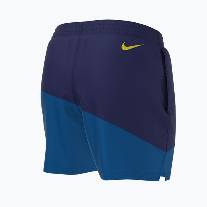 Men's Nike Block Swoosh 5" Volley swim shorts navy blue NESSC492-494 2