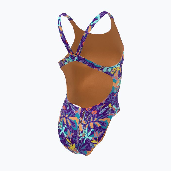 Women's one-piece swimsuit Nike Multiple Print Fastback purple NESSC050-593 5