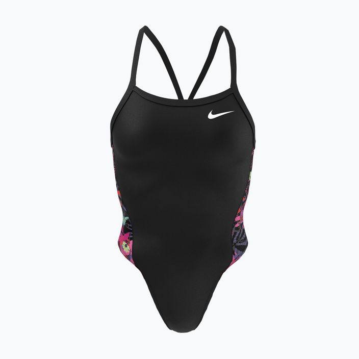 Women's swimsuit one-piece Nike Multiple Print Racerback Splice One black NESSC051-001 5