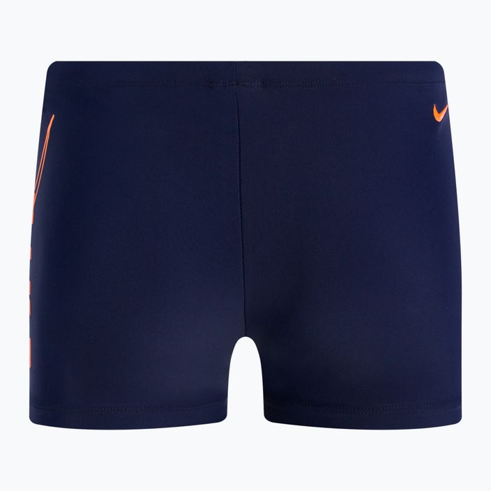 Men's Nike Reflect Logo Square Leg swim boxers navy blue NESSC583-440 2