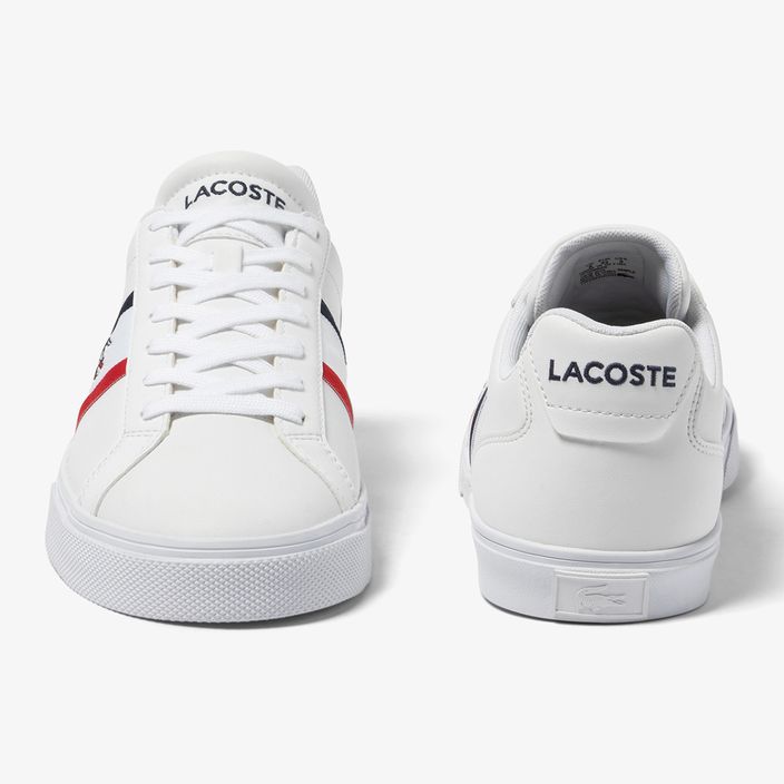 Lacoste men's shoes 45CMA0055 white/navy/red 9