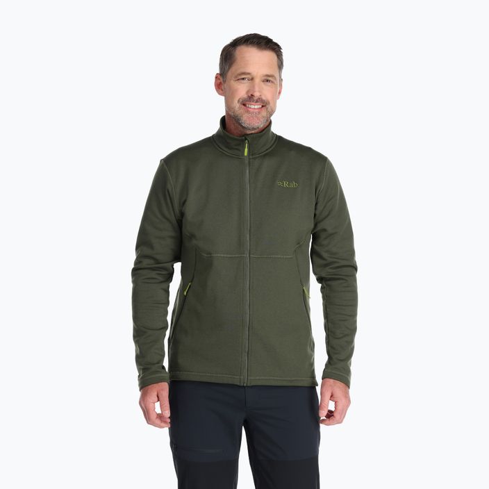 Rab Geon men's fleece hoodie green QFE-95-ARM