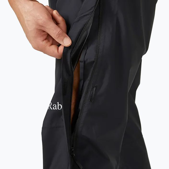 Rab Downpour Eco FZ men's rain trousers black QWG-86 3