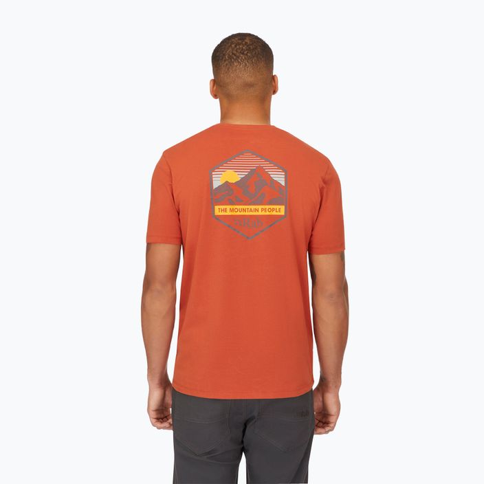 Men's Rab Stance Mountain Peak red clay t-shirt 4