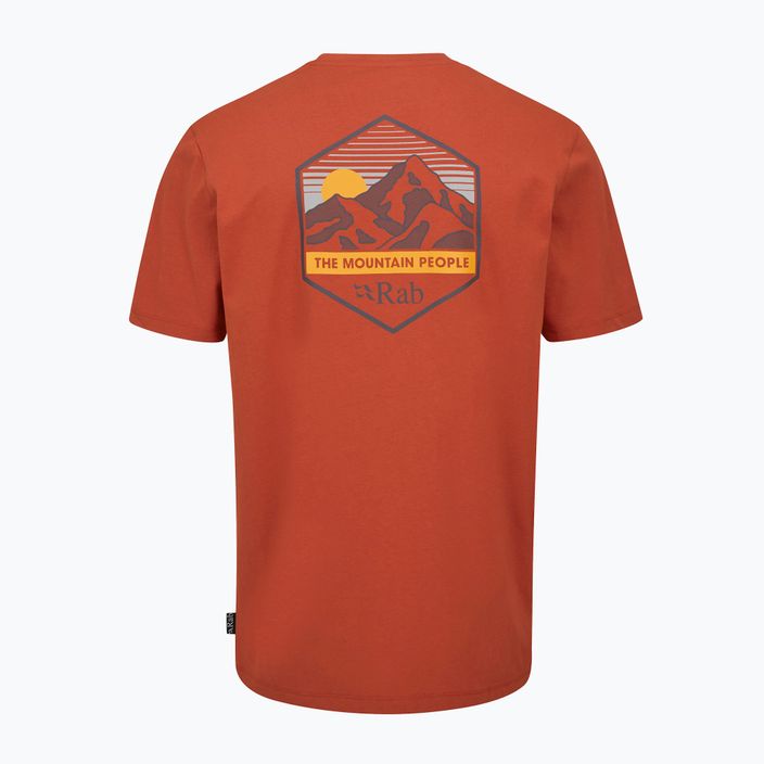 Men's Rab Stance Mountain Peak red clay t-shirt 7