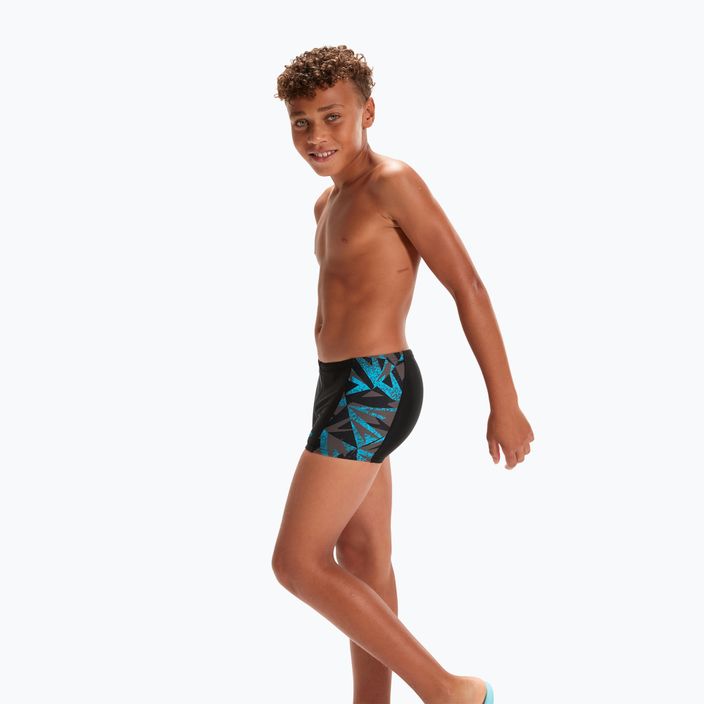 Speedo HyperBoom Placement children's swim trunks black/bolt/dove grey 5