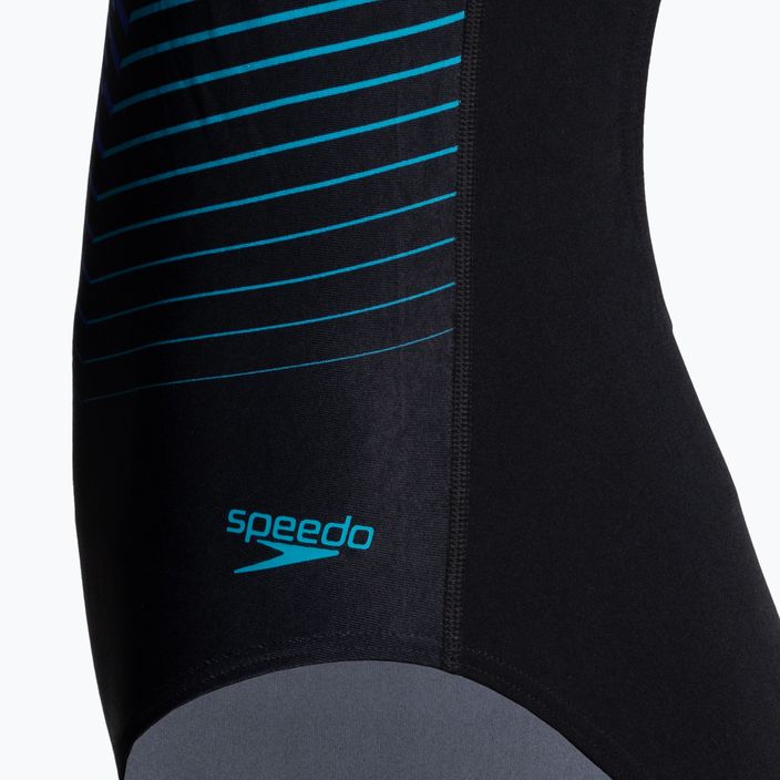 Speedo Digital Placement Medalist women's one-piece swimsuit black-blue 8-00305514842 3