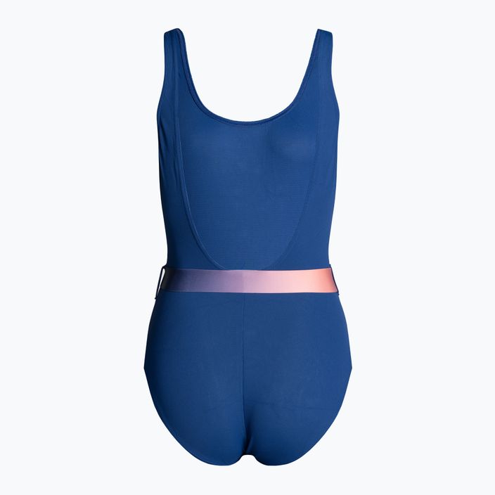 Speedo Belted Deep U-Back women's one-piece swimsuit navy blue 8-00307415498 2