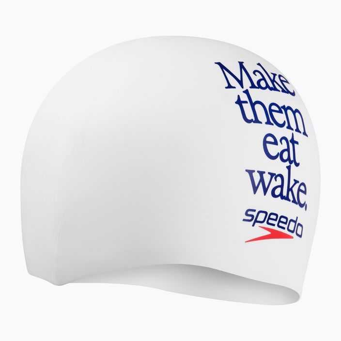 Speedo Logo Placement swimming cap white 8-0838514611 2