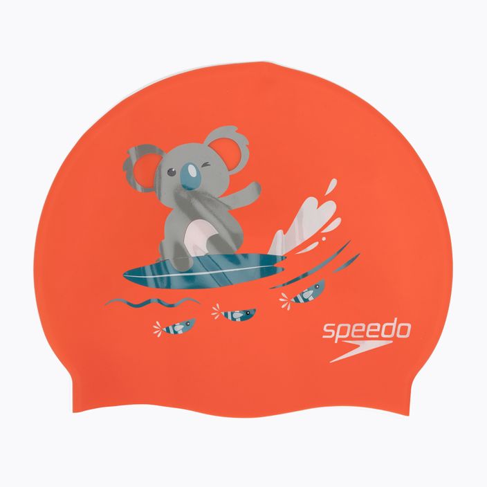 Speedo Printed Silicone Junior children's swimming cap red 8-0838614635