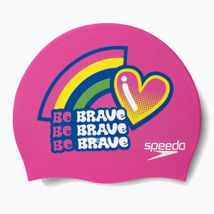 Speedo Printed Silicone Junior children's swimming cap pink 8-0838614636 3