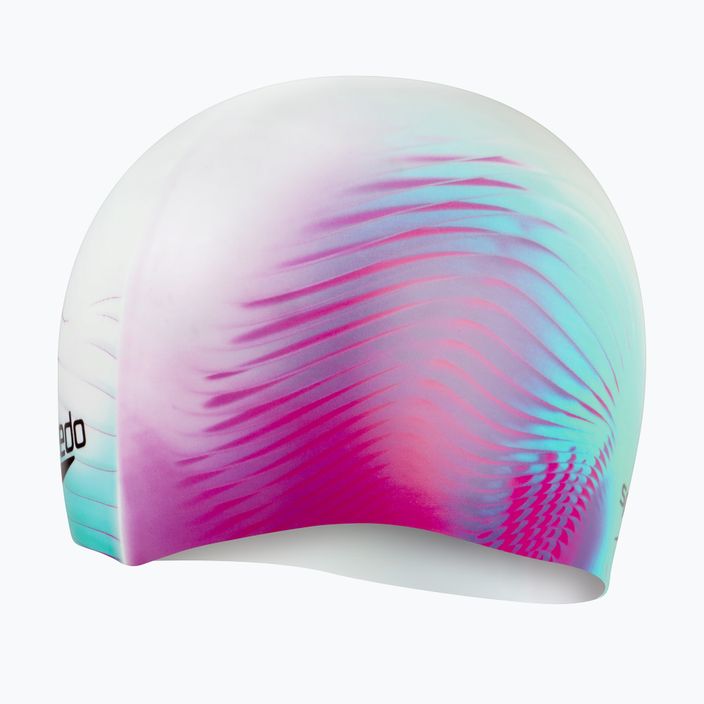Speedo Digital Printed white and purple swimming cap 8-1352414649 2