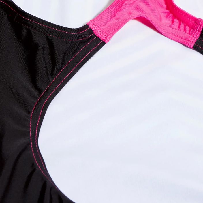 Speedo Digital Placement Splashback children's one-piece swimsuit black/lemon driz/flare pink/true cobalt 5
